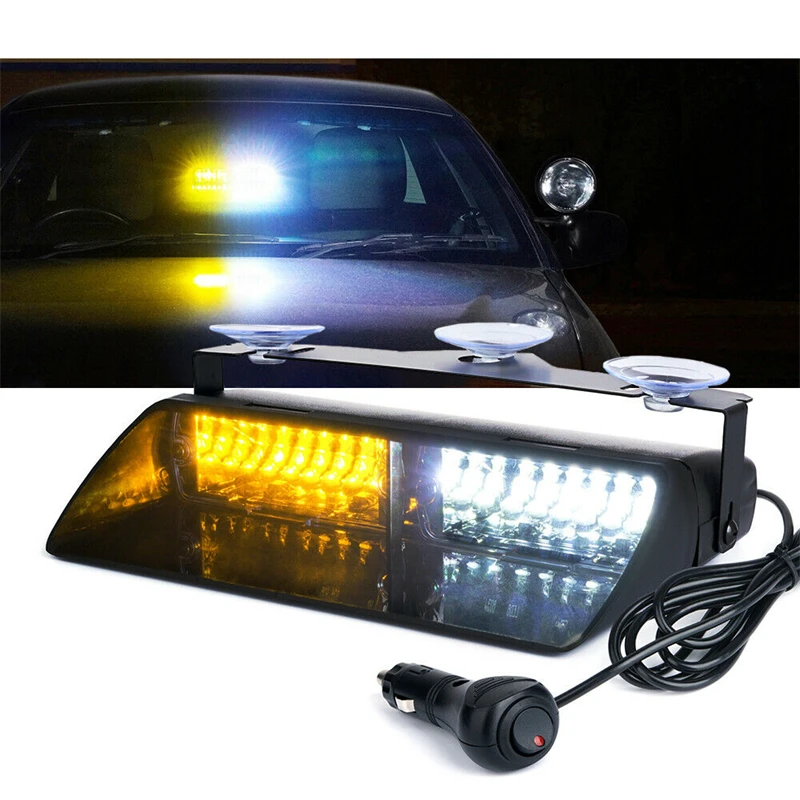 

Car Led Light 16 LED Suction Cup Strobe Police Lights DC12V Car Front And Rear Gear Warning Flashing Light Shovel Light