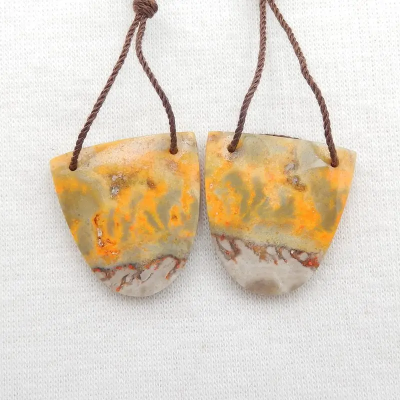 

Natural Stone Bumble Bee Stone Fashion Double Holes Earring Bead 22x21x5mm 7g Semiprecious Stone Earrings Fashion Jewelry