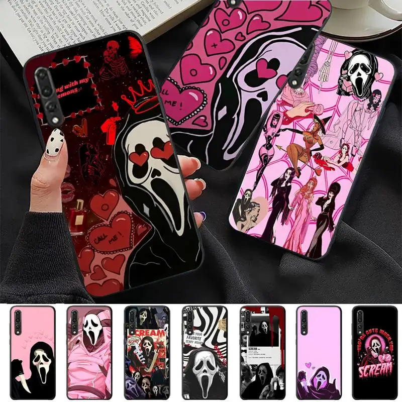 

LVTLV Ghostface Horror Scream Art Phone Case For Huawei P 8 9 10 20 30 40 50 Pro Lite Psmart Honor 10 lite 70 Mate 20lite
