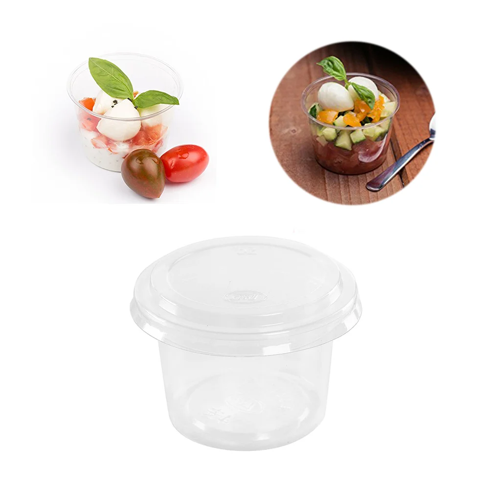 

Cups Cup Condimentlids Portion Jelly Mousses Clear Leakproofdipping Sauce Shot