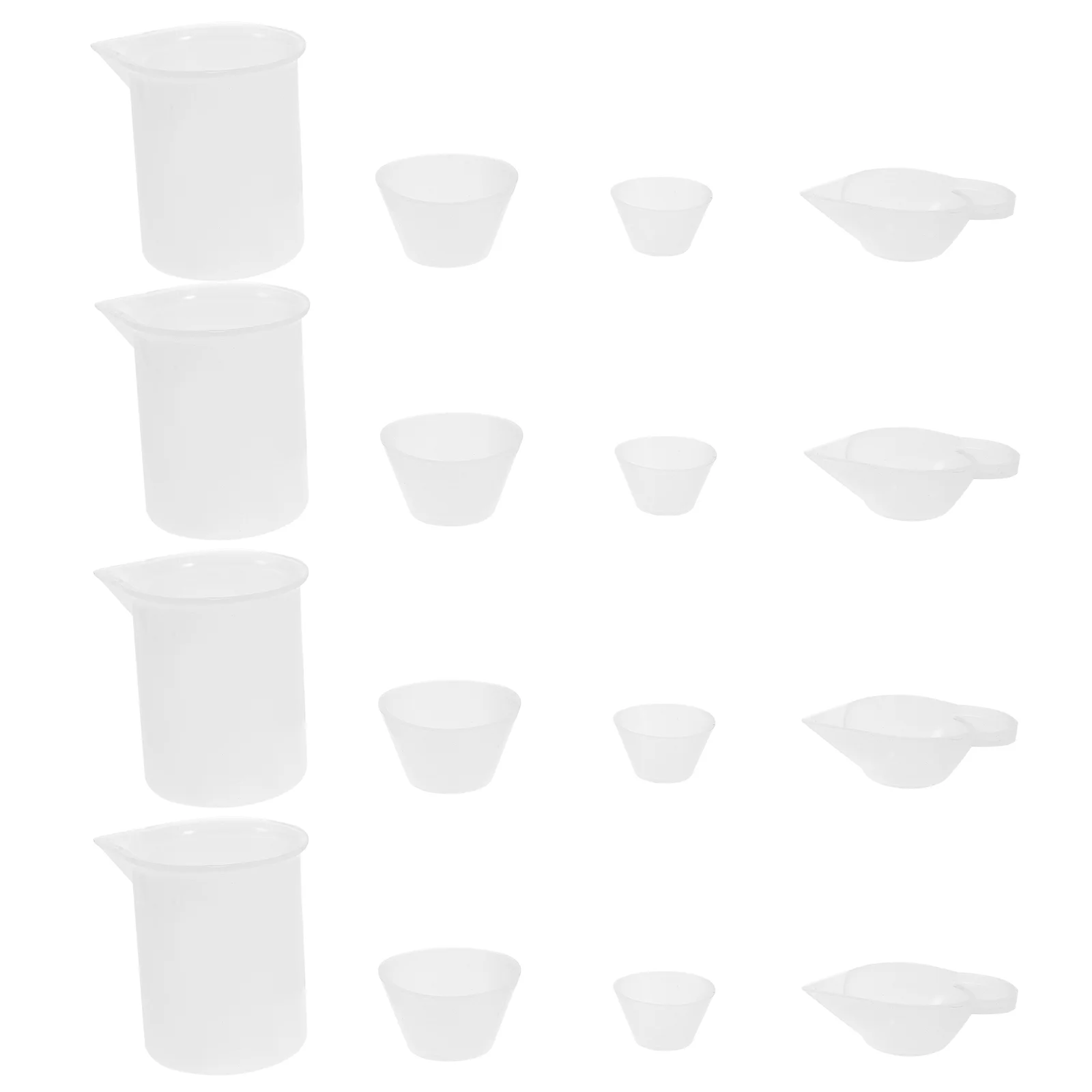 

16 Silicone Measuring Cup Nonstick Silicone Mixing Cups DIY Glue Tools Epoxy Resin Cups for Epoxy Jewelry Casting Molds