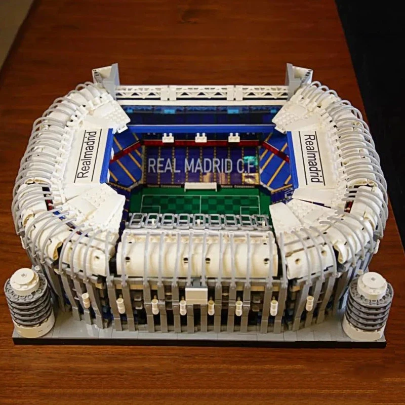 

Креативный эксперт кубики Moc Реал Мадрид стадион модульные бриллиантовые блоки уличный вид модель спортивного стадиона строительные блоки