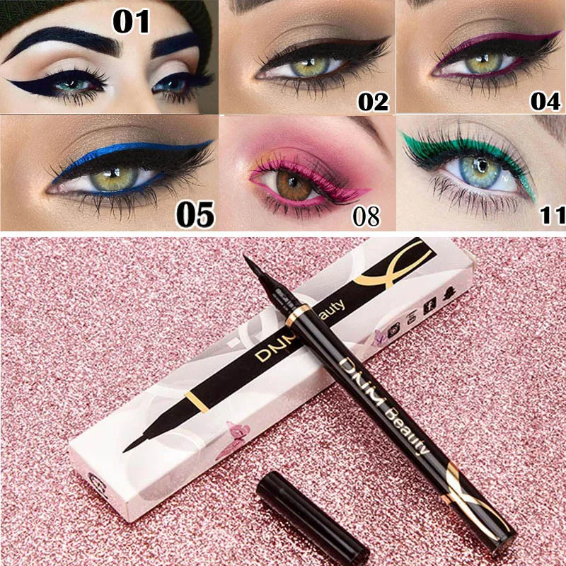

VISIBLE 12 Colors Liquid Eyeliner Pencil Matte Lasting Waterproof Quick Dry Eyeliner Makeup Tool Shiny Glitter Powder Eyeliner