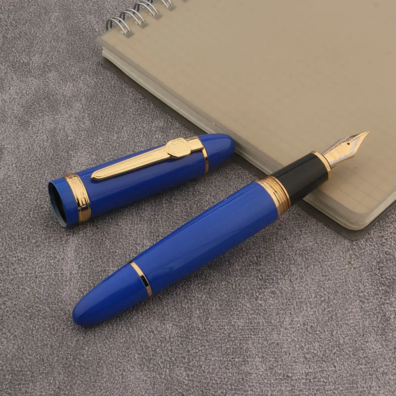 JINHAO 159 Fountain Pen Calligraphy Metal Pen Spin Golden EF F M Nib Business Office School Supplies Ink Pens