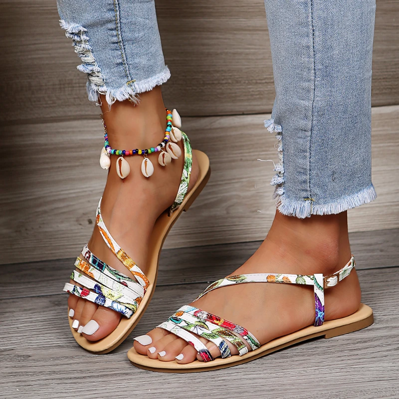 

2022 Summer New Ladies Roman Sandals Seaside Vacation Fashion Beach Sandals Women's Daily Casual Sandals Large Size 36-43