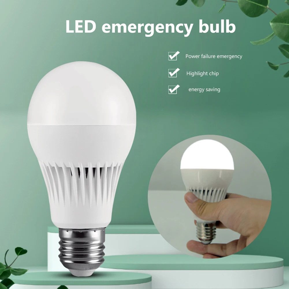 

5/7/9/12W Emergency Bulb Lightings Rechargeable E27 Smart Light Bulb Household E27 Camping Lantern Bulb Energy Saving Lamp