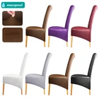 Lelen однотонный большой чехол для стула, эластичные Чехлы для стула, растягивающиеся высокие чехлы на спинку для банкета, отеля
