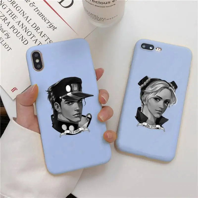 

JoJo Bizarre Adventure Phone Case Soft Solid Color for iphone 11 12 13 mini pro max 7 8 plus 6 6s x xs max xr