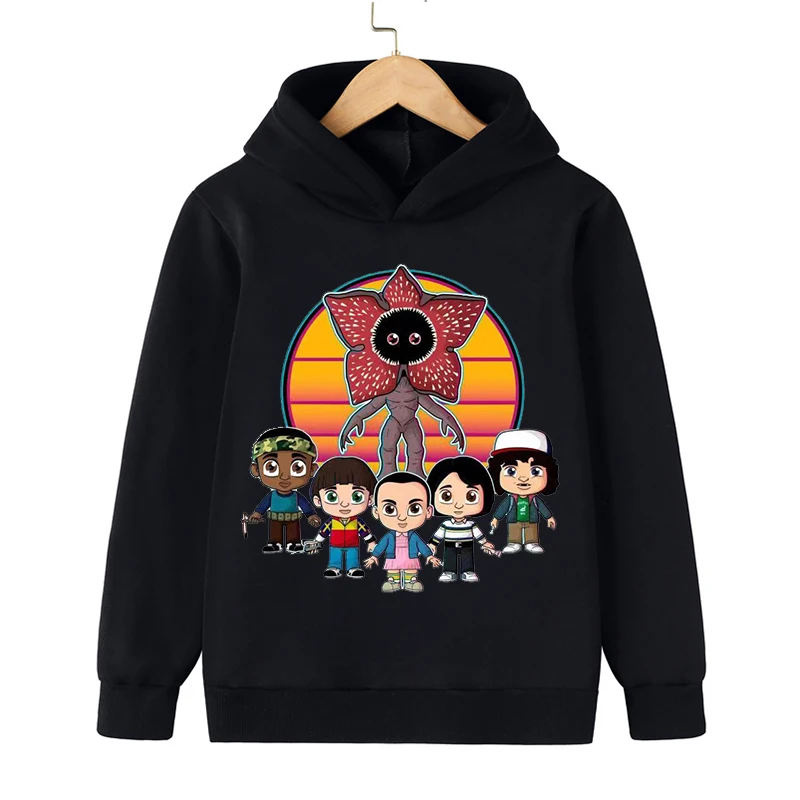 

Stranger Things Children's Hoodie Sweatshirt Coat Hoodie Advanced Stitch Long Sleeve Cotton Top Children's Clothing Boys
