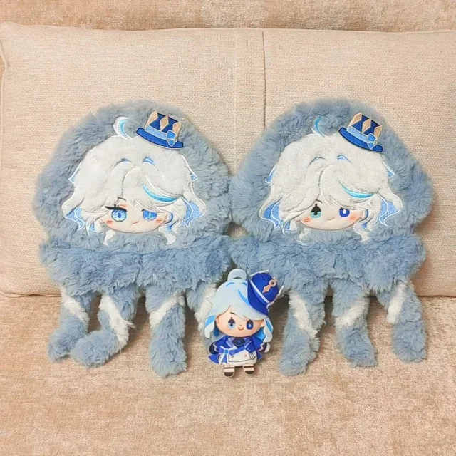 Аниме Genshin Impact Furina сумка для наушников Мягкая Плюшевая Кукла Игрушка кошелек