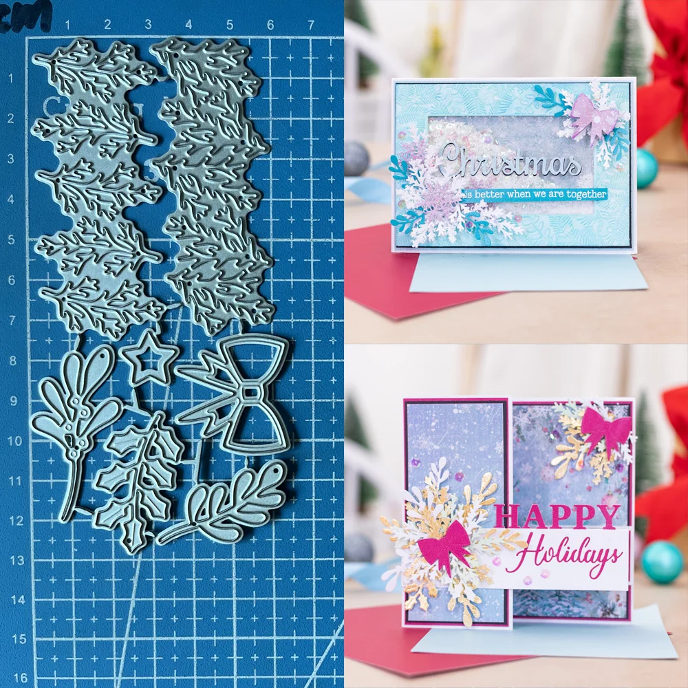 elska bogini wykrojniki do metalu zestaw liści drzewa Diy Scrapbooking Album fotograficzny dekoracyjne tłoczenie kartki papierowe rzemiosło