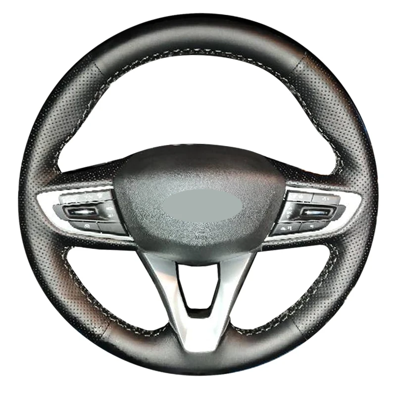 

Hand Sewing Car Steering Wheel Cover WrapFor Chevrolet Chevy Tracker IV 2019-2022 Microfiber Leather Cow True Leather Suede Auto