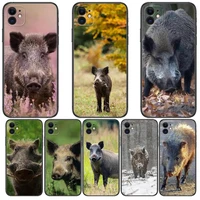 wild boar animal phone cases for iphone 13 pro max case 12 11 pro max 8 plus 7plus 6s xr x xs 6 mini se mobile cell