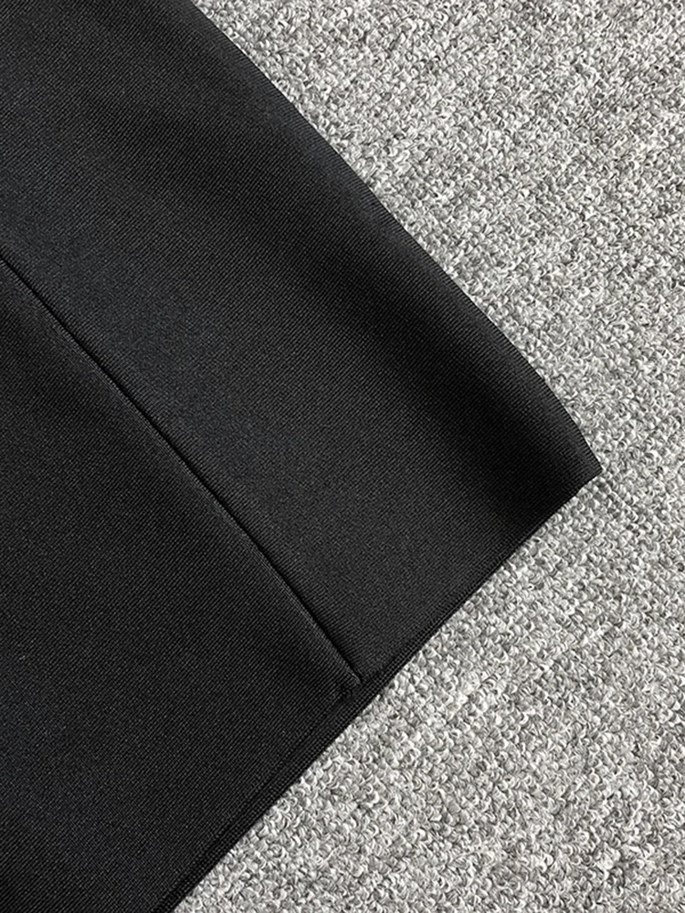 VC лоскутное облегающее платье с вырезами и жемчугом для женщин без бретелек