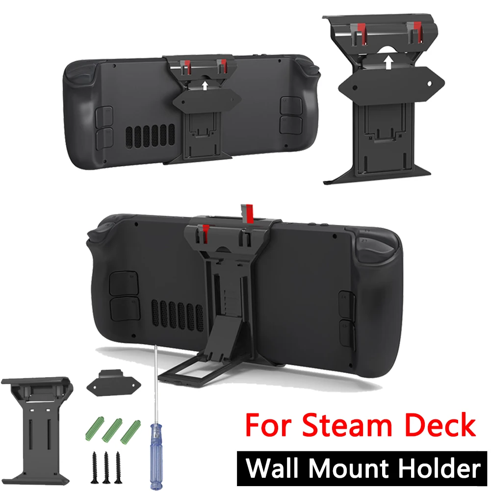 

Настенный держатель для игровой консоли, подставка для Steam Deck, держатель для хранения, нескользящий кронштейн для дисплея с подставкой, игро...