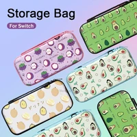 carrying case cover for nintendo switch protective storage bag eva fruits shoulder strap lanyard pouch portable travel shell
