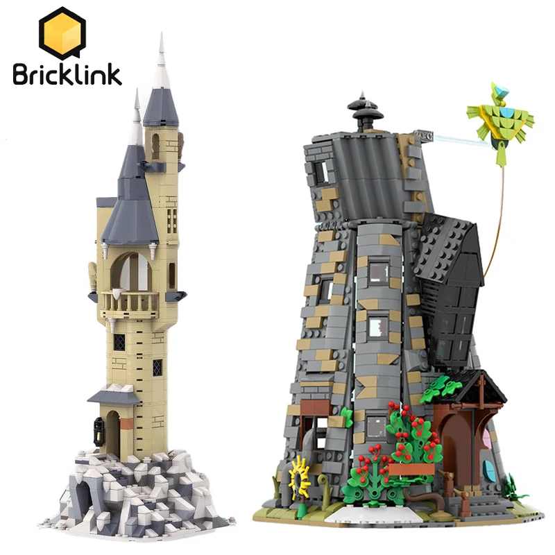 Bricklink MOC креативный магический фильм хогвартский замок Совы башня и влюблённый дом набор строительных блоков детские игрушки