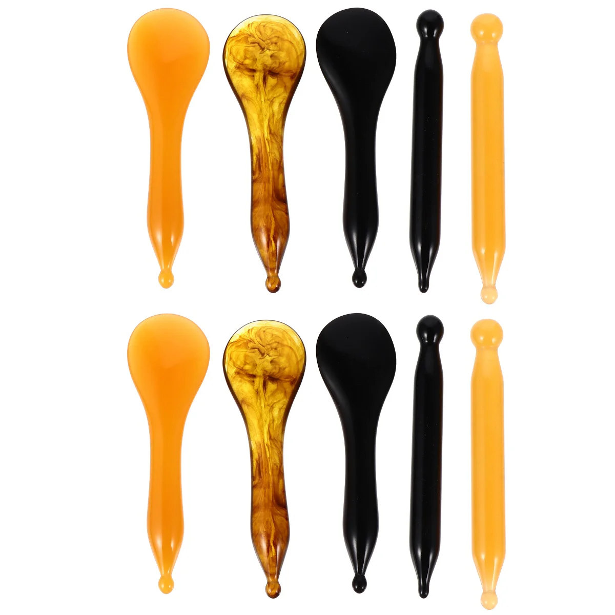 

10 pcs Resin Scrapping Tools Multi-function Facial Scrapping Bars Bars