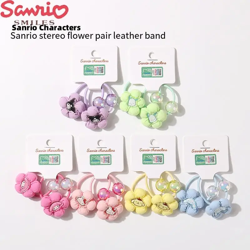 

Кавайная Новинка Sanrio, эластичная повязка на голову Hello Kitty Kuromi Cinnamoroll, милый мультяшный подарок на день рождения для детей