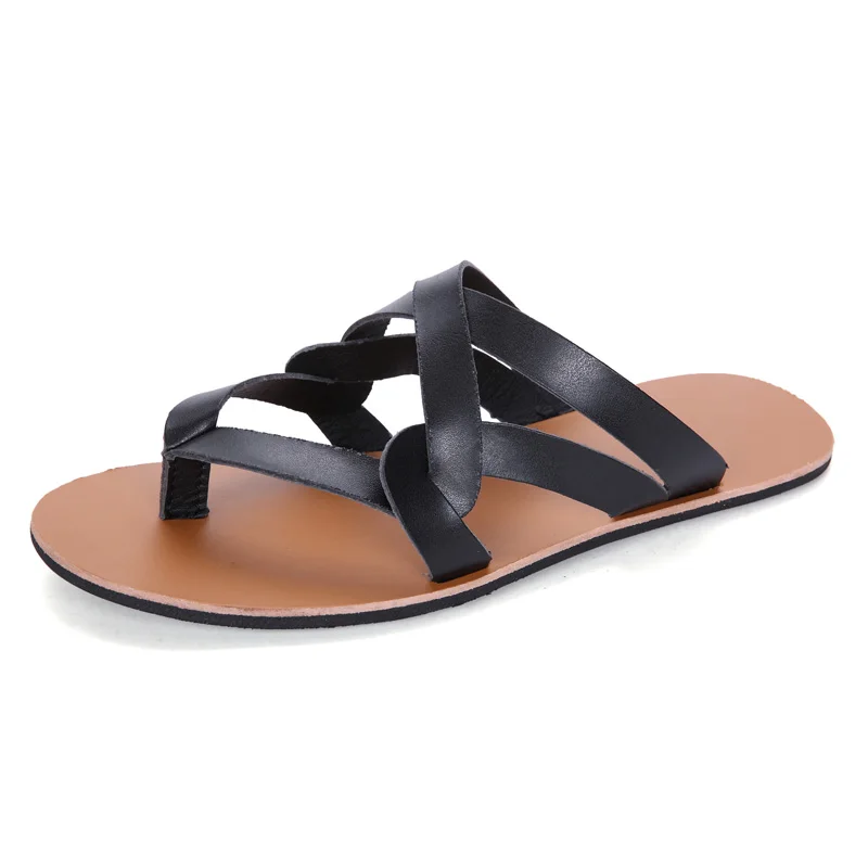 

Lightweight Leather Man Flip flops Summer Slippers for Men Beach Shoes Slippers Fashion Hot Sell Male Footwear Man Slides 2023
