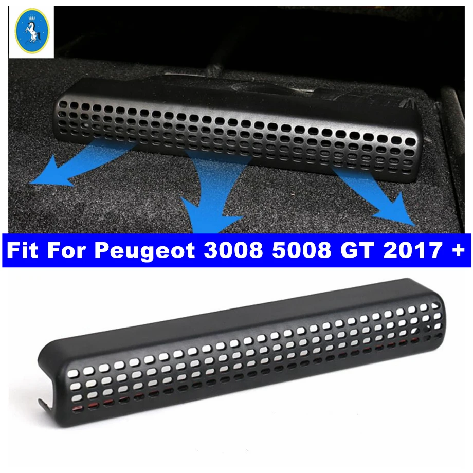 

Under Seat Floor Air Flow Vent Cover Fit For Peugeot 3008 5008 GT 2017 - 2022 Rear A/C Heater Air Conditioner Duct Vent Grill