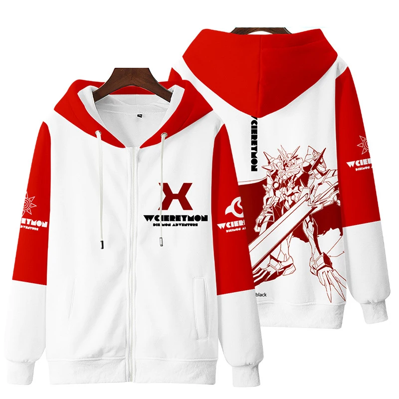 

Толстовка Digimon с капюшоном для мужчин и женщин, кофта с 3D принтом, тайчи Ягами, куртка на молнии для косплея, одежда Аниме оверсайз