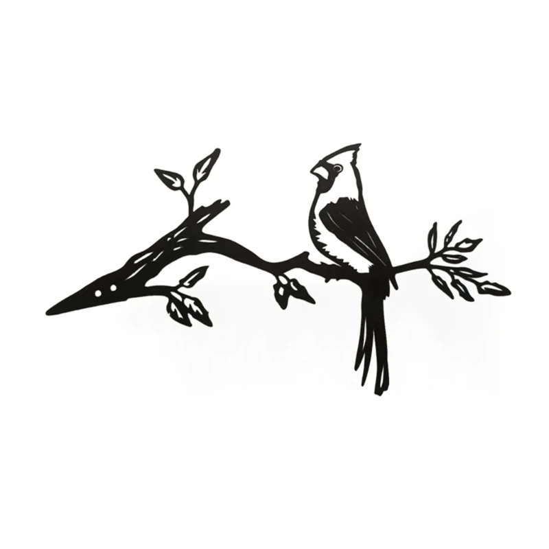 

Bird Standing on Branch Sign Hangable Pendant Model Accessory Supplies for Festival Holiday Party Background Decoration
