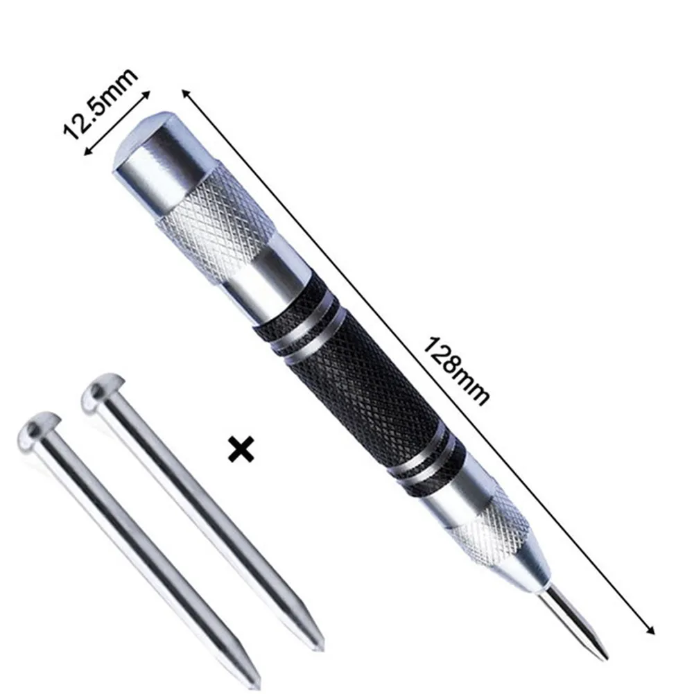 

3 Pcs Automatic Center Punch Automatic Center Pin Mark Puncture Adjustable Marker For Woodwroking Tools Accessories