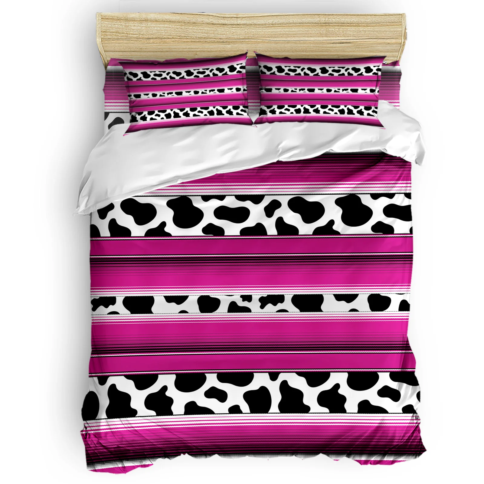 

Удобные бытовые товары с коровьим узором в полоску розово-Красного цвета Роскошный пододеяльник для спальни или кровати 2/3/4 шт.