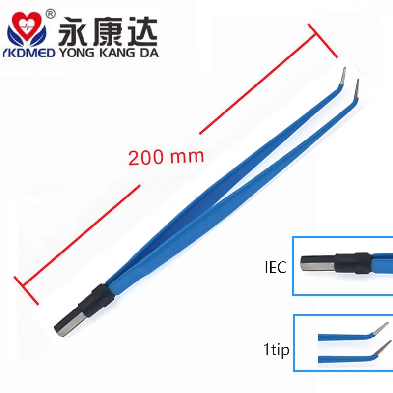 Лучшая цена хирургический биполярный Пинцет прямогнутой формы 200 мм