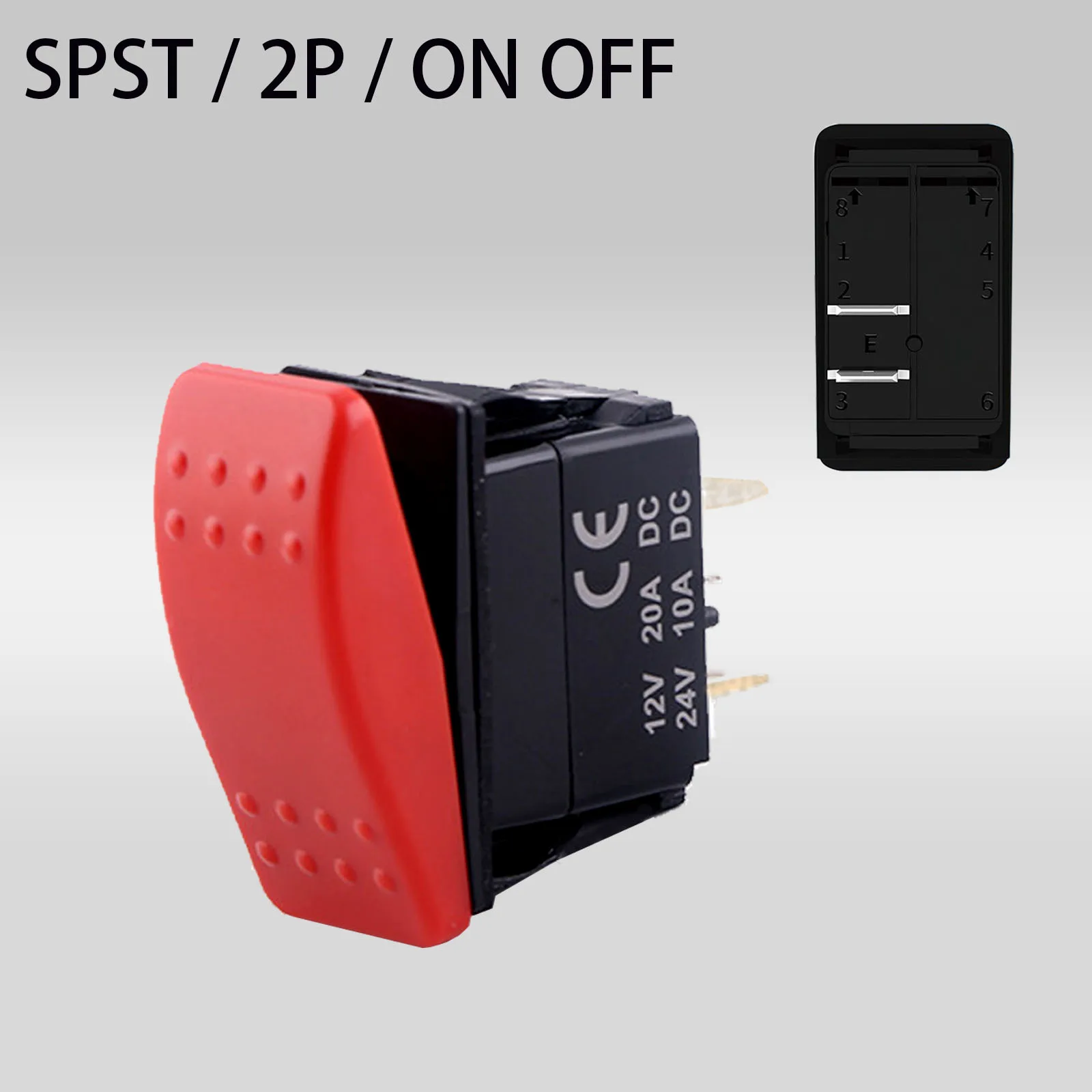 

Кнопка кулисного переключателя предупреждения о опасности с одной красной светодиодной панелью 12 В 20 А постоянного тока для автомобиля, лодки, мотоцикла, яхт, автозапчасти для кемпера