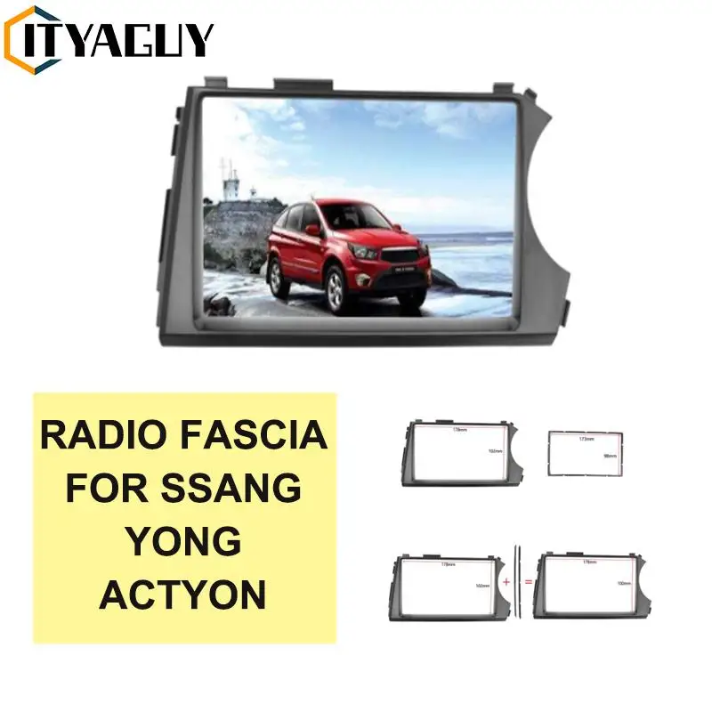 

LHD 2 Din Fascia ДЛЯ SSANG YONG Actyon 2006-2009 Kyron Радио GPS DVD стерео CD Панель Крепление для приборной панели аудио Установка отделка рамка