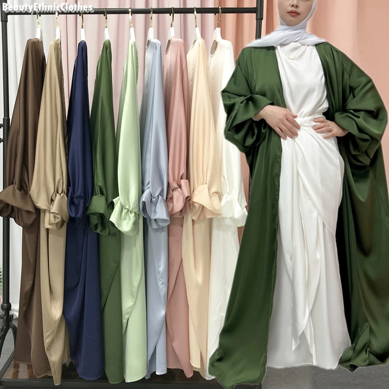 Высококачественная одежда в исламском стиле мусульманское атласное кимоно