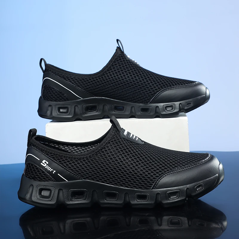 

Summer Men Fashion Shoes Mesh Loafers Non-slip Casual Sneakers Women Slip-on Walking Shoes Jogging Training Shoes zapatos hombre