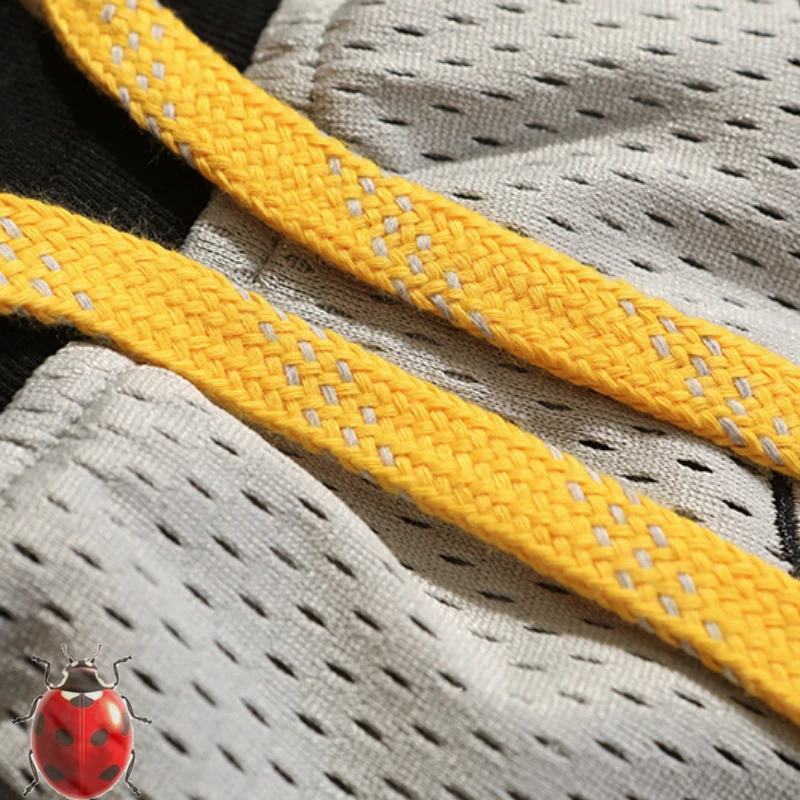 Сетчатые RRR123 желтые Лоскутные короткие брюки с Кулиской |