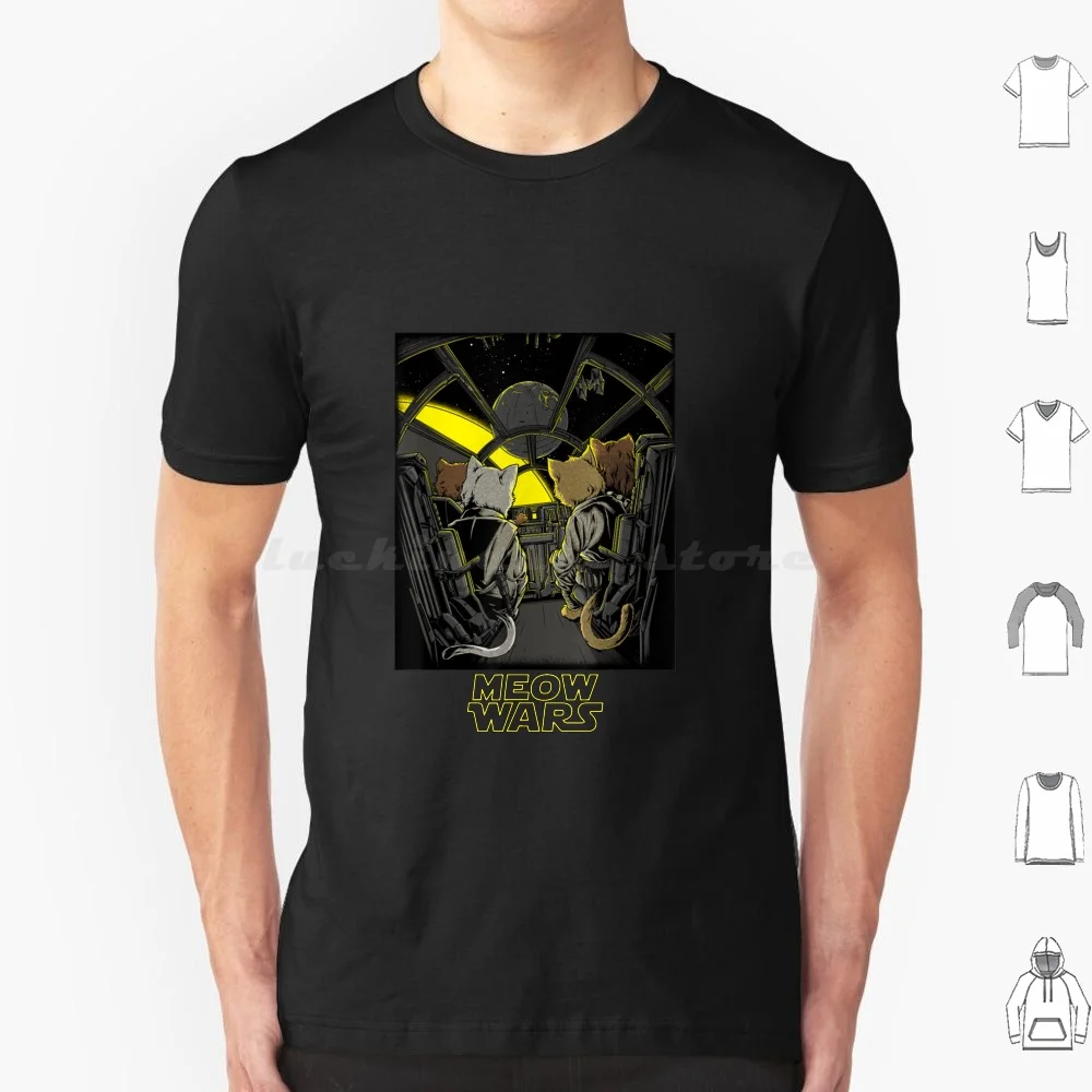 

Футболка Meow-Wars-Funny-Cat-Wars-Cat-Lover-Gift-Cat-Mom большого размера, 100% хлопок, смешные войн, мяу, влюбленная мама, котенок, смешная кошка