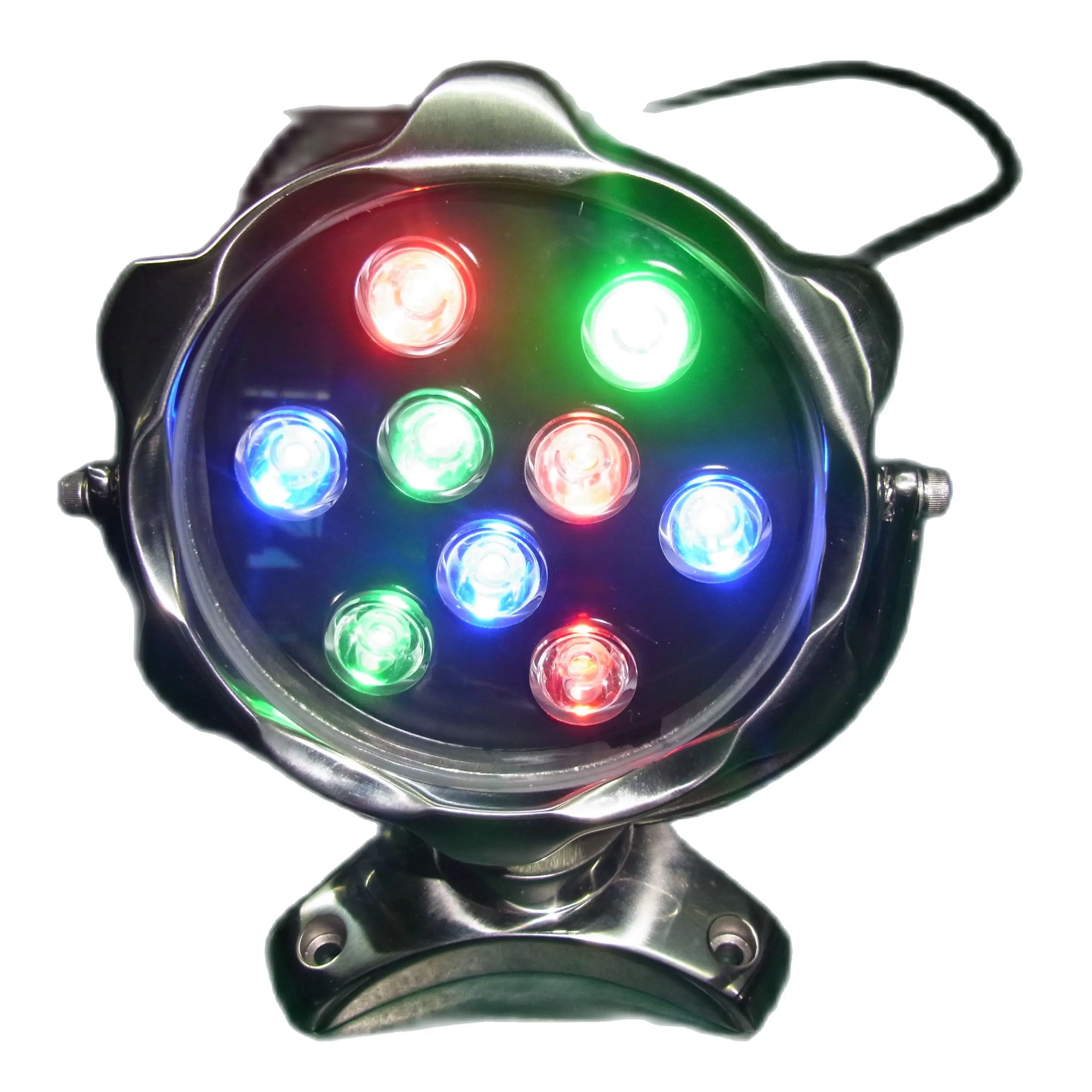 Подводный светодиодный фонарь из нержавеющей стали 304 9 Вт RGB 12 В IP68