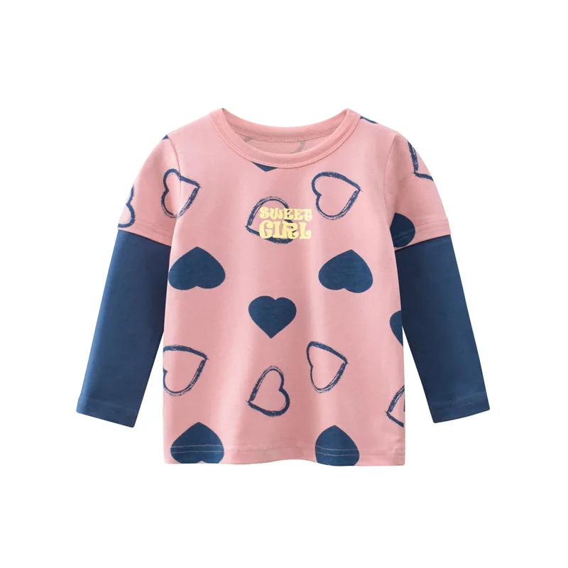 

Spring 2022 New Children's Wear Long Sleeved T-Shirt Baby Girl's Clothes Autumn Fashion Bottomed Shirt Trend Birthday Casual