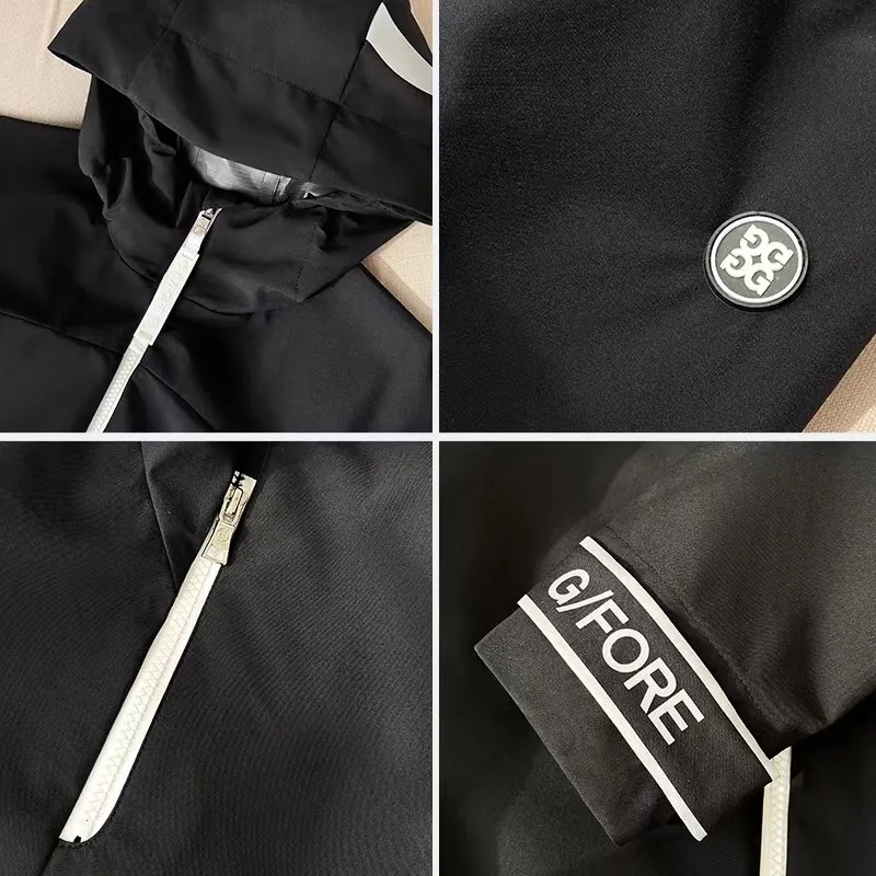 Women's Softshell Jacket, Light Hooded Windproof Coat for Outdoor Golf