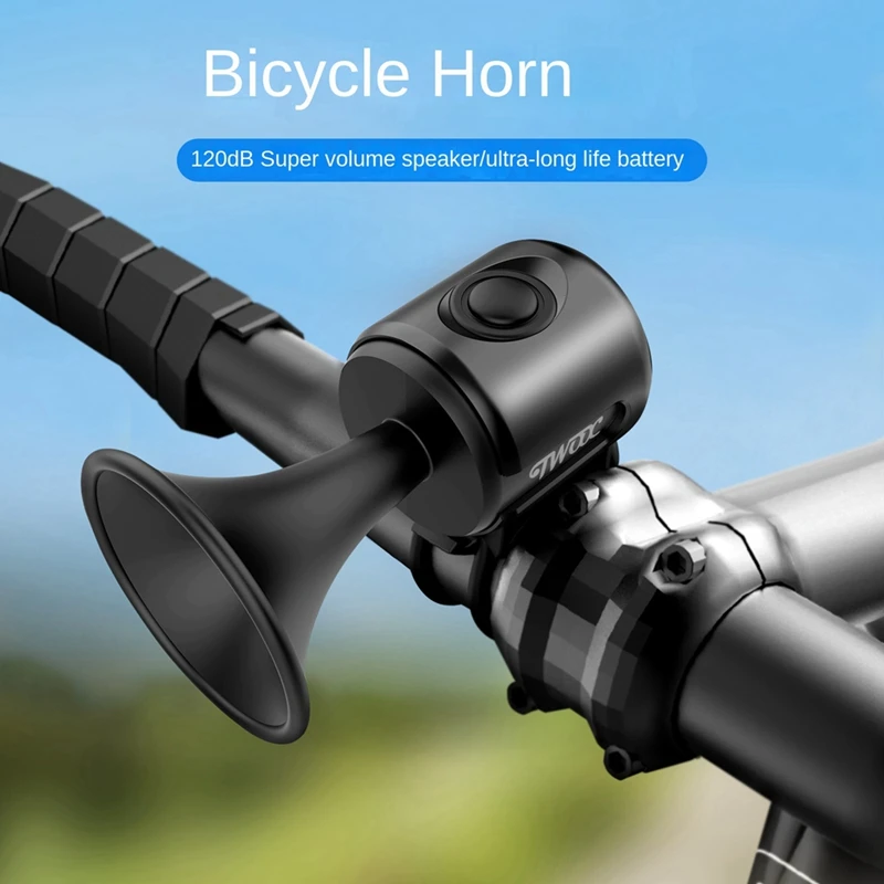 

TWOOC 1Set Bicycle Electric Horn Children's Scooter High Decibel Riding Equipment Black