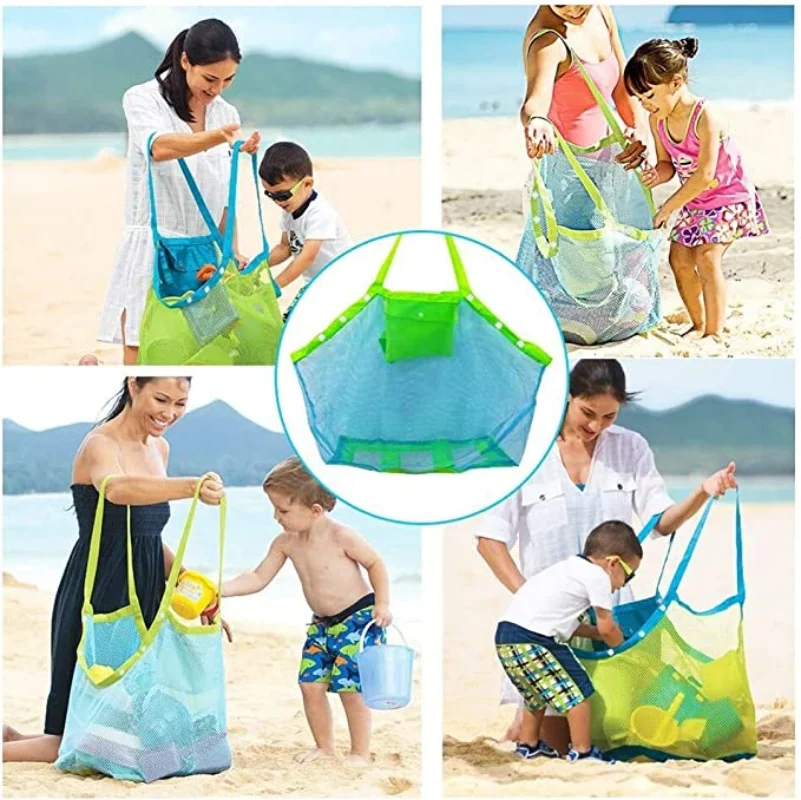 Protable Beach Bag Anti-sand Net For Kids Beach Toy Towel Storage Mesh Travel Large Capacity Toy Outdoor Waterproof Storage Bags