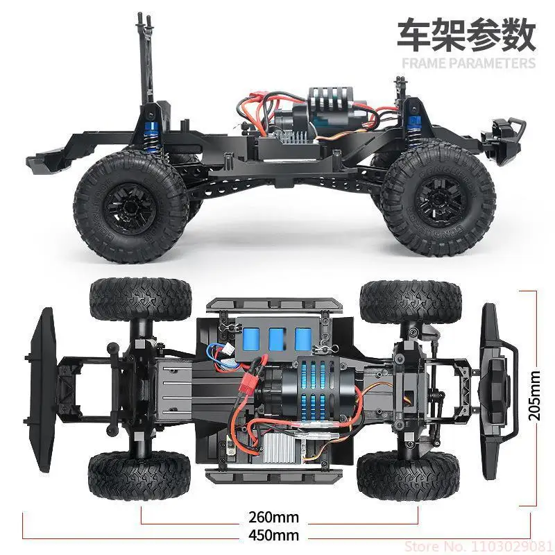 Полноразмерный четырехколесный привод Huangbo 1:10 2 4 ГГц внедорожник для