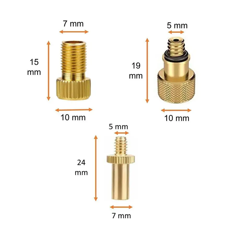 3 шт. комплект адаптеров для перекачки шин конвертер значения велосипеда Presta в