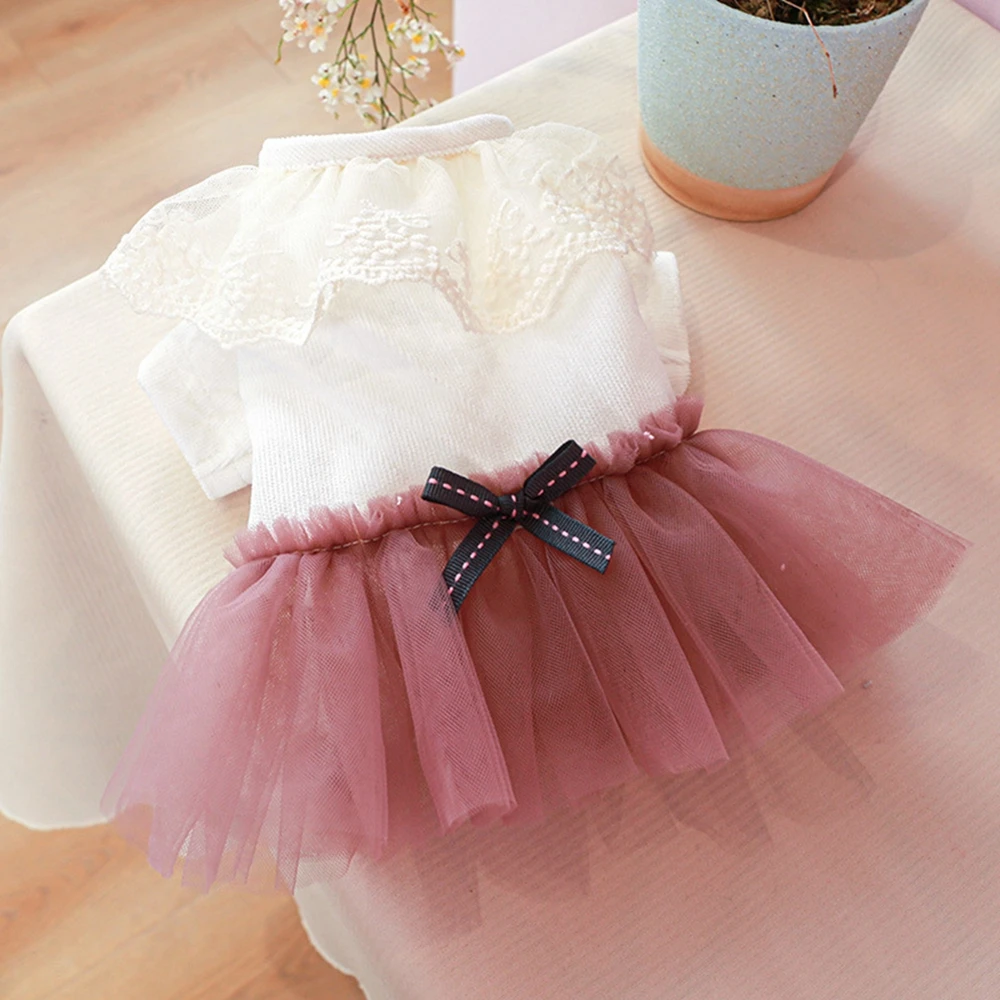 

Summer Dress for Dog Pets Dog Clothes Chihuahua Wedding Dress Skirt Puppy Clothing Spring Dresses for Dogs Bowknot Pet Dress