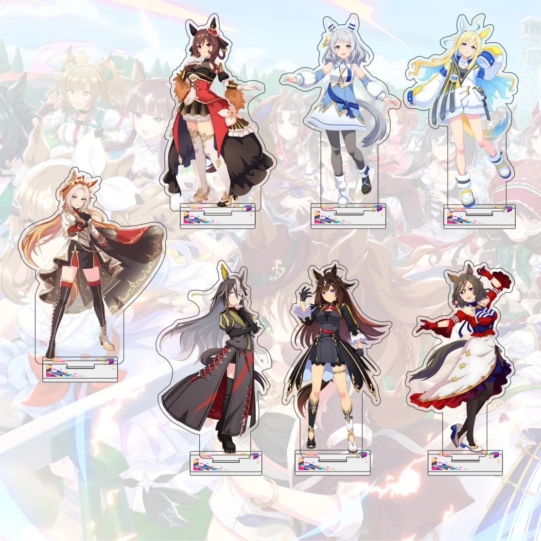 Фото Акриловая фигурка персонажа из игры Umamusume: Pretty Derby, 15 см, новая, полная модель, настольное украшение, подарок для фанатов, брелок, часть 1 №1