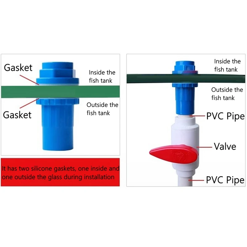 1 шт. синий диаметр 20 мм ~ 50 ПВХ сливное соединение для аквариума домашняя трубка