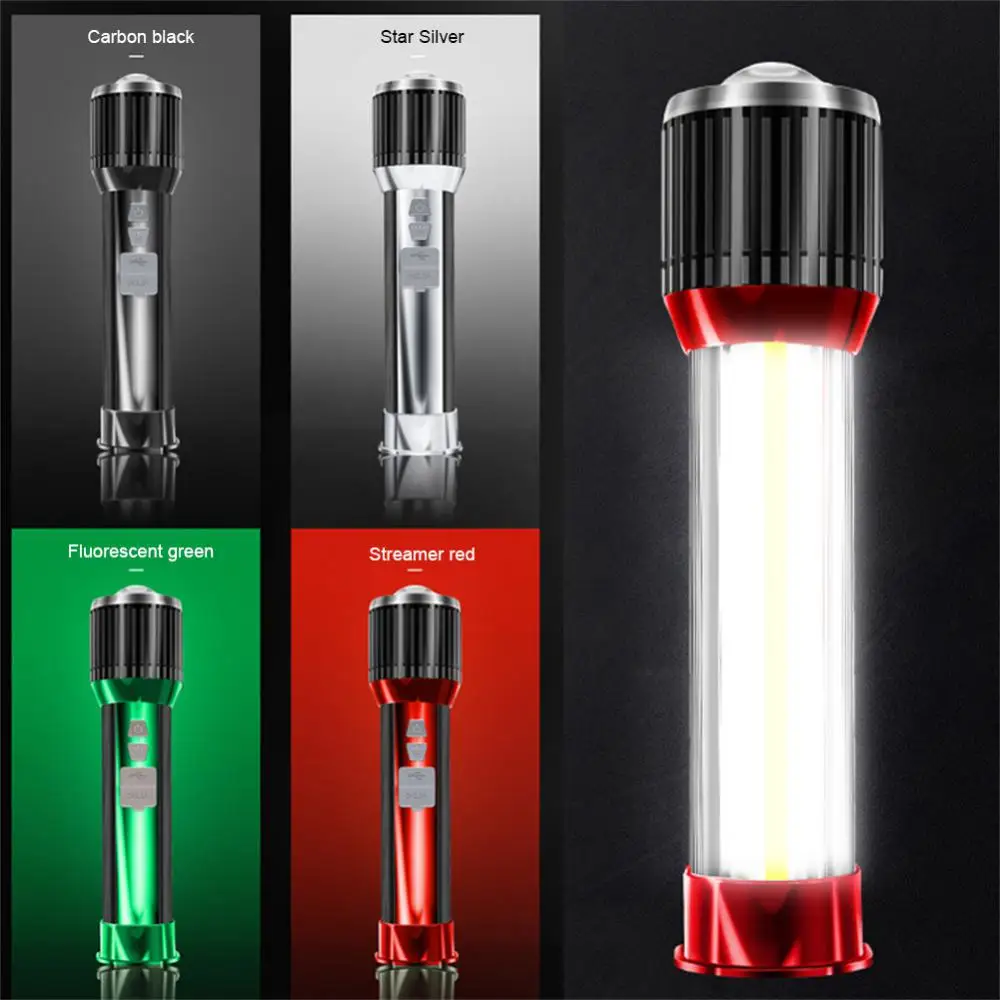 

Led Small Desk Lamp Convenient Storage 4000mah Strong Light Flashlight Type-c Charging Fishing Lamp Hiking Light Fishing Torch