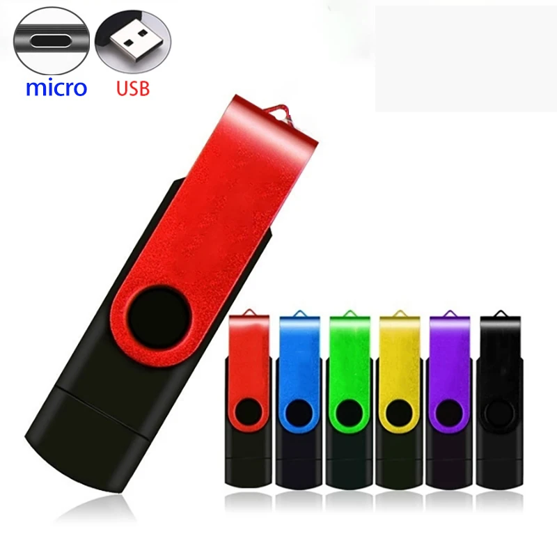 

OTG USB Flash Drive 128GB Pen Drive 64GB Pendrive 32GB 16GB memoria cel USB Stick 8GB for micro Device 4GB Custom logo