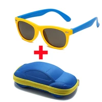 vintage baby silicone sunglasses with cases boys girls outdoor goggles sun glasses ac lens safety glasses childrens gifts