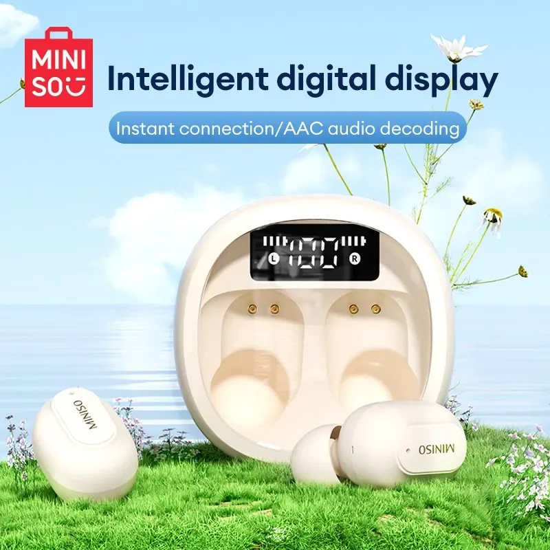TWS-наушники MINISO MCT10 с поддержкой Bluetooth 5 0 и цифровым дисплеем